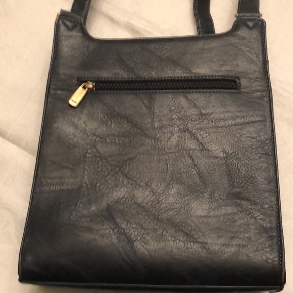 ESPE VEGAN LEATHER CROSSBODY SHOULDER MESSENGER BAG NAVY/DARK TEAL PURSE - #497 - Picture 3 of 16